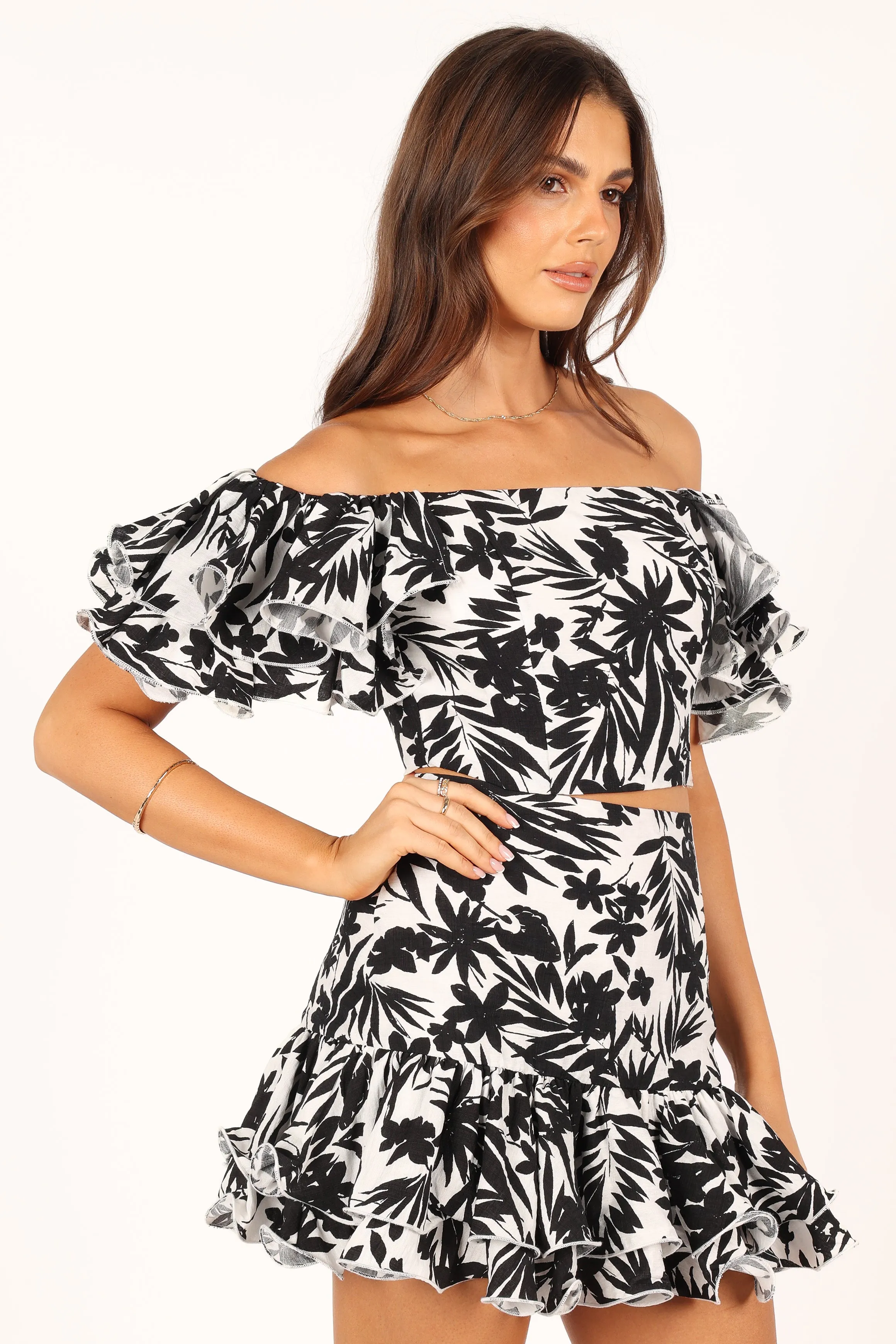 Adriana Off Shoulder Top - Black