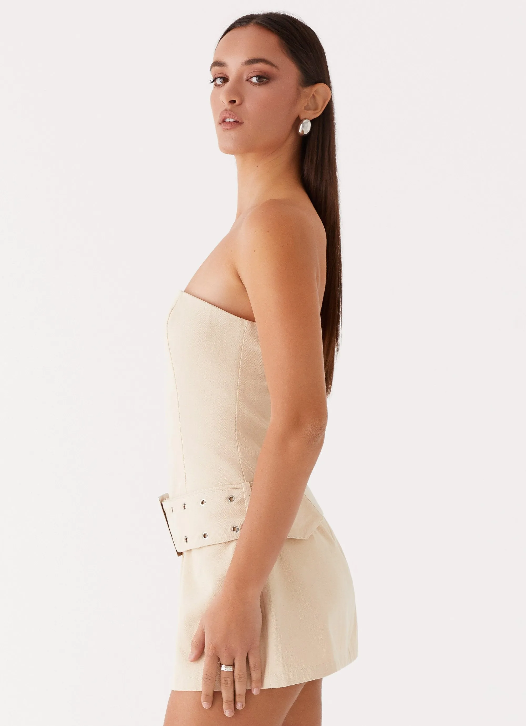 All For You Strapless Mini Dress - Ivory