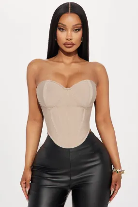 Amara Bandage Corset Top - Taupe