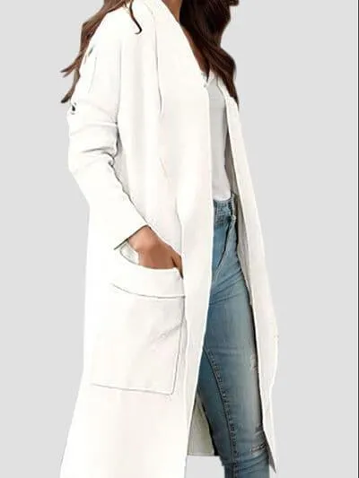 Angie Open Front Dropped Shoulder Outerwear