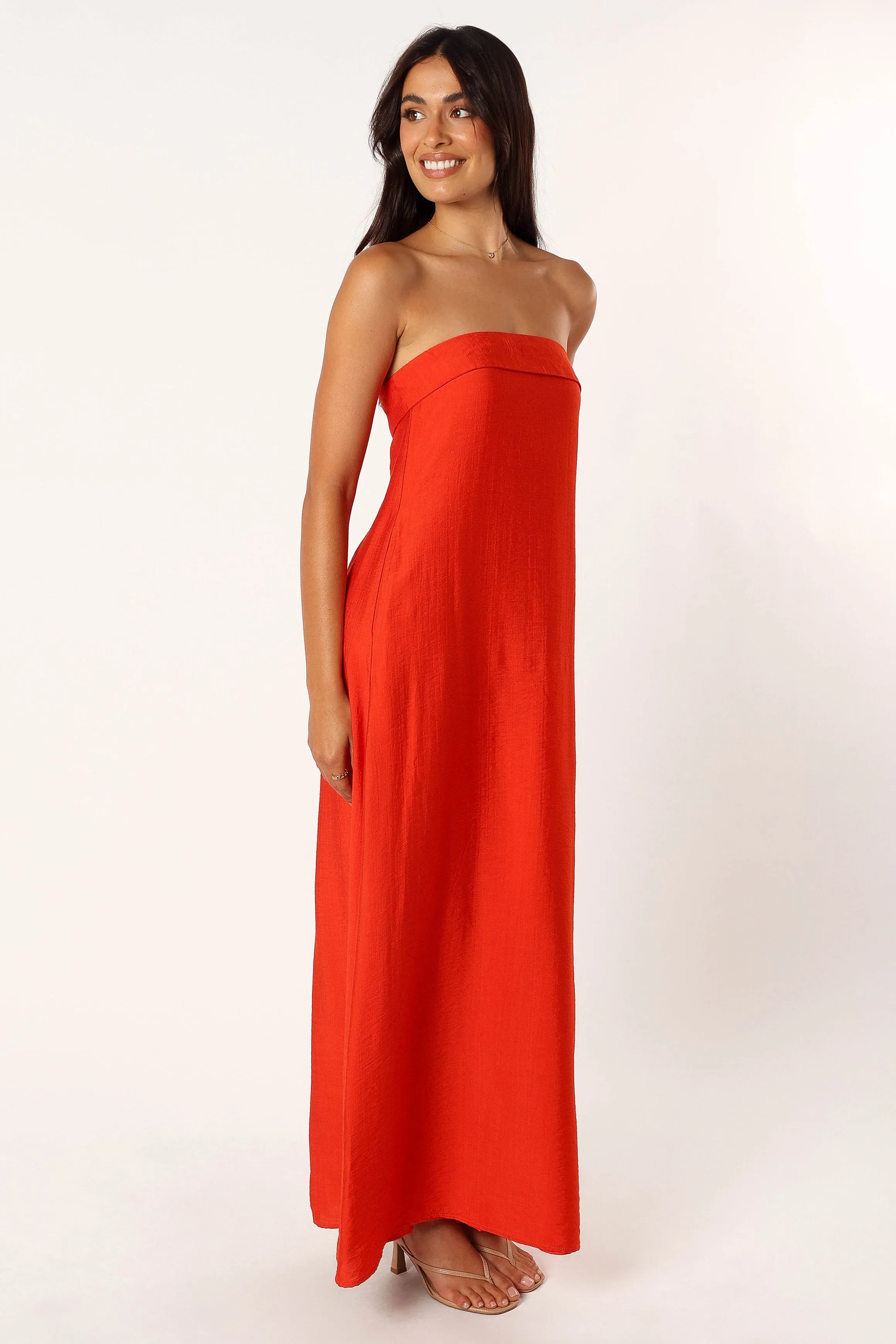 Archer Strapless Maxi Dress - Red