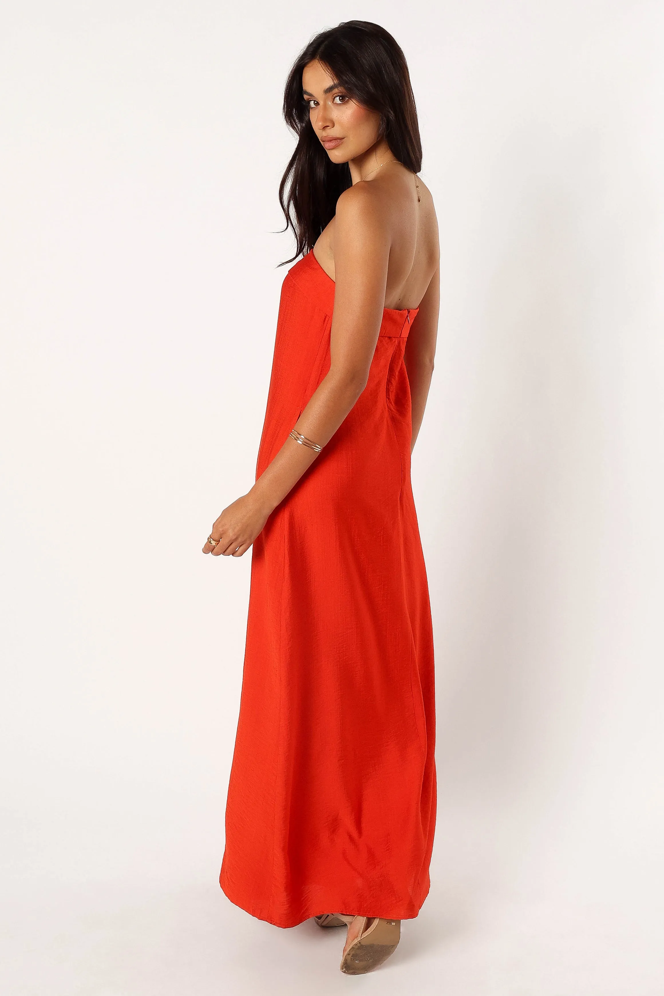 Archer Strapless Maxi Dress - Red