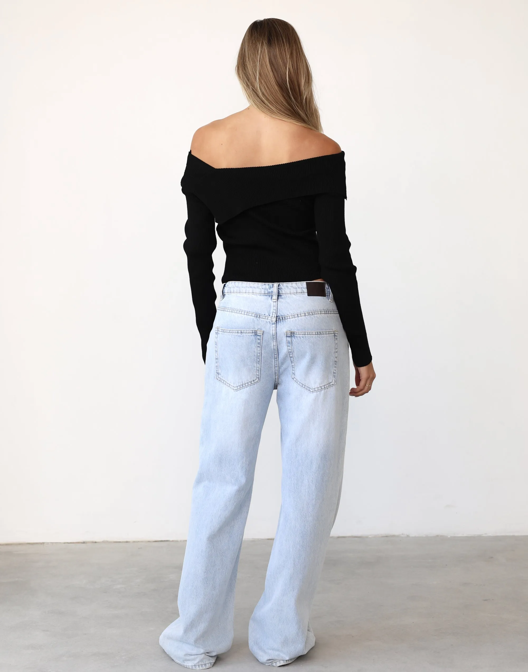 Aries Long Sleeve Knit Top (Black)