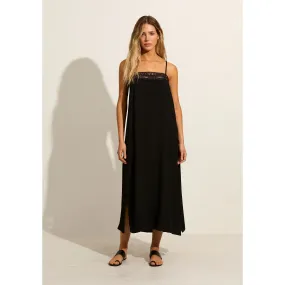 Auguste Lourdes Slip Midi Dress - Black