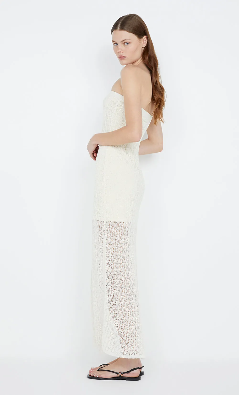 AURORA STRAPLESS DRESS - IVORY