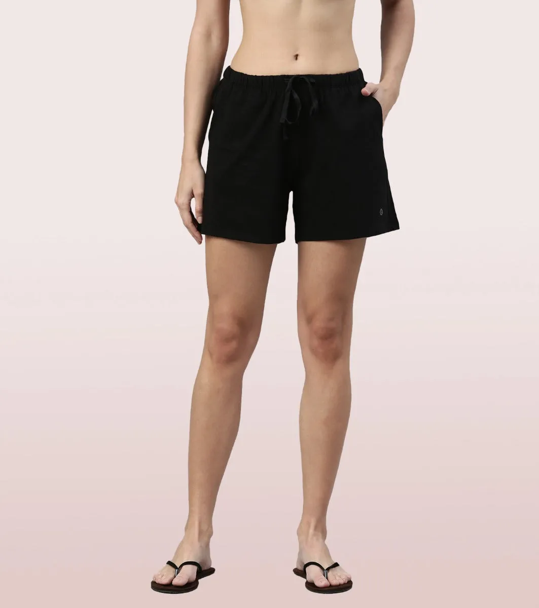 Basic Shorts | Mid-Thigh Length Jersey Shorts With Pockets