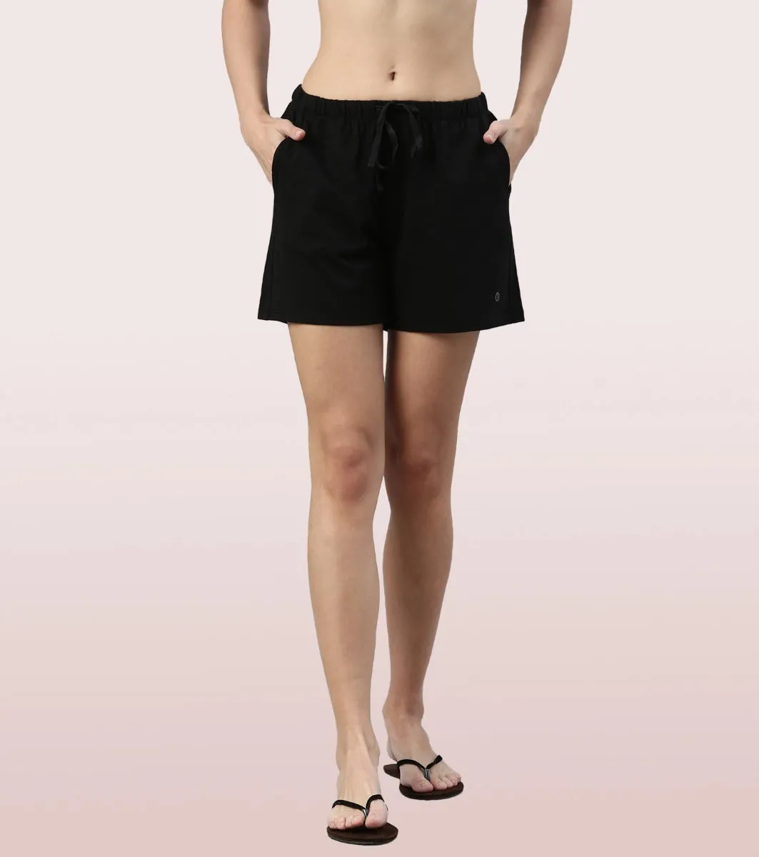 Basic Shorts | Mid-Thigh Length Jersey Shorts With Pockets