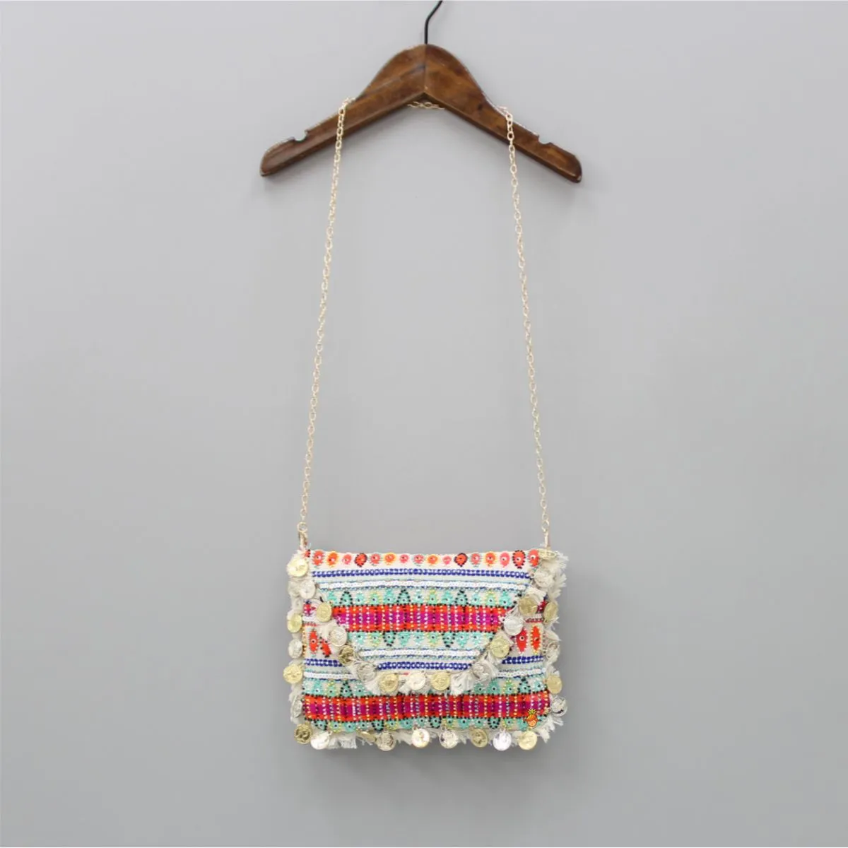 Beaded Multicolour Sling Bag