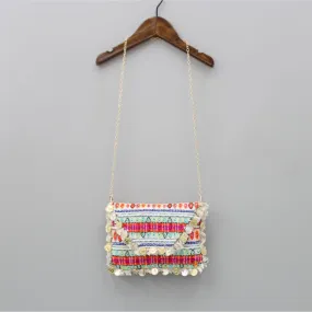 Beaded Multicolour Sling Bag