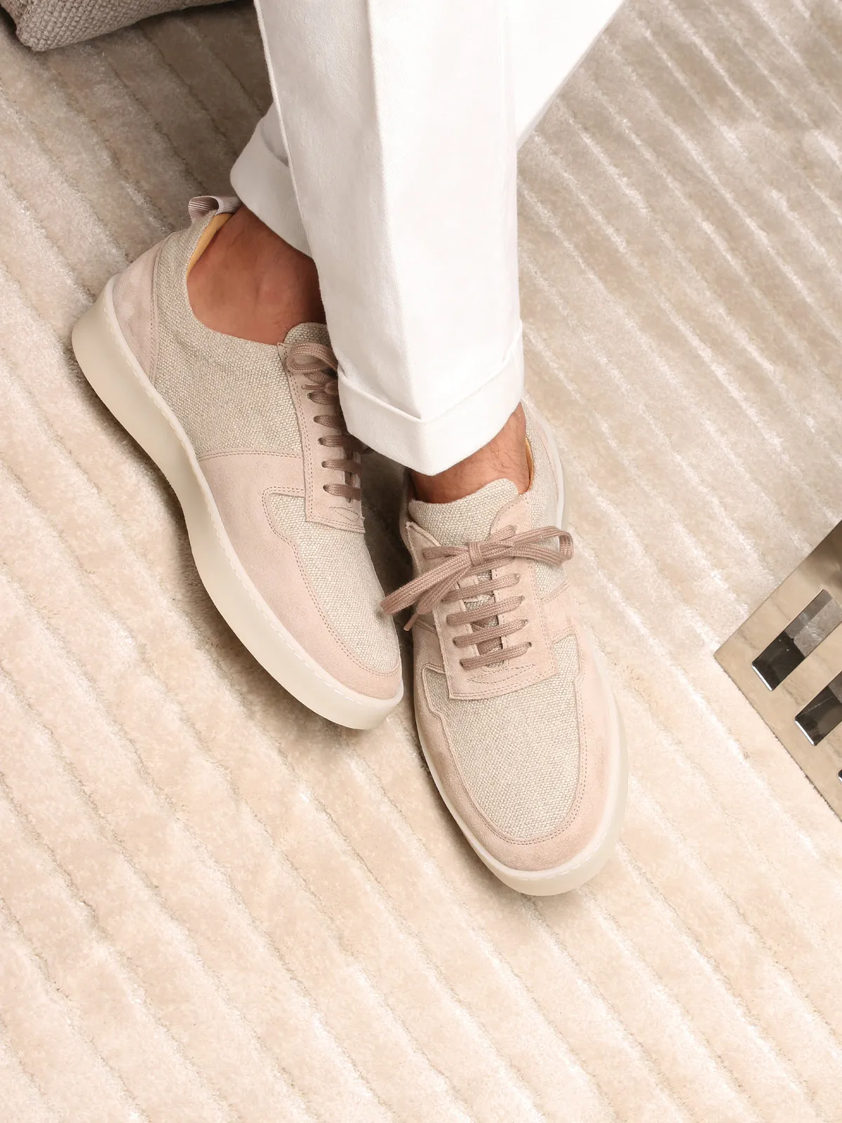 Beige Linen Bayside Sneaker