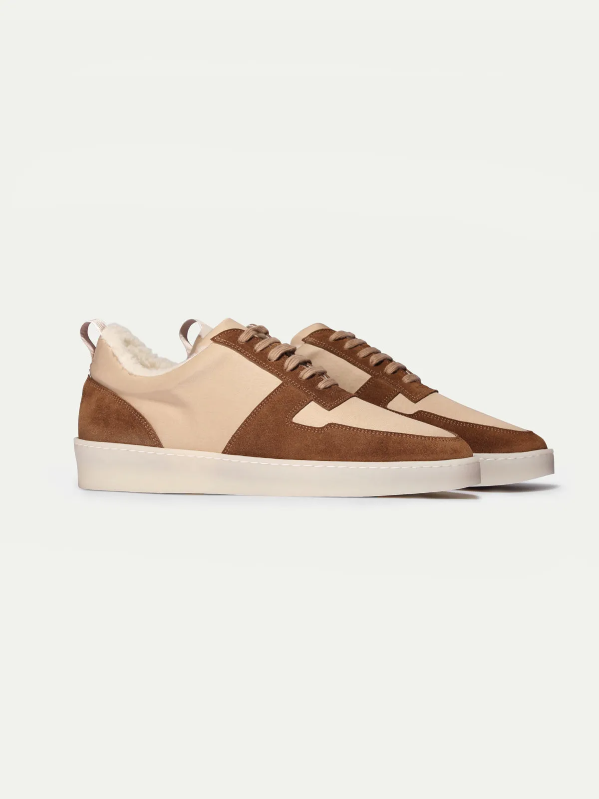 Beige Shearling Bayside Sneaker