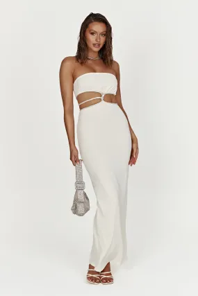 Billie Strapless Maxi Dress - Bone