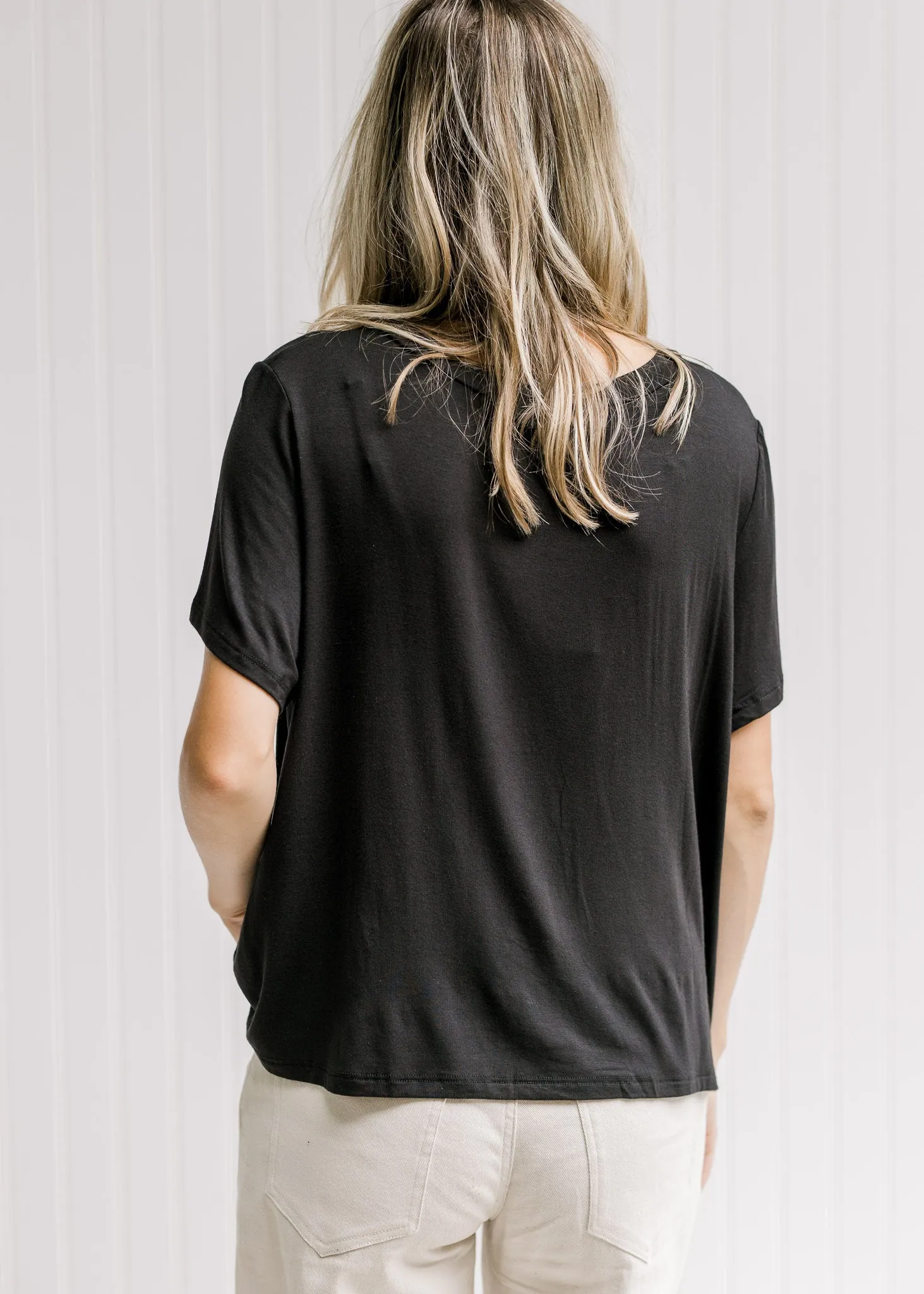 Black Slightly Cropped Tee