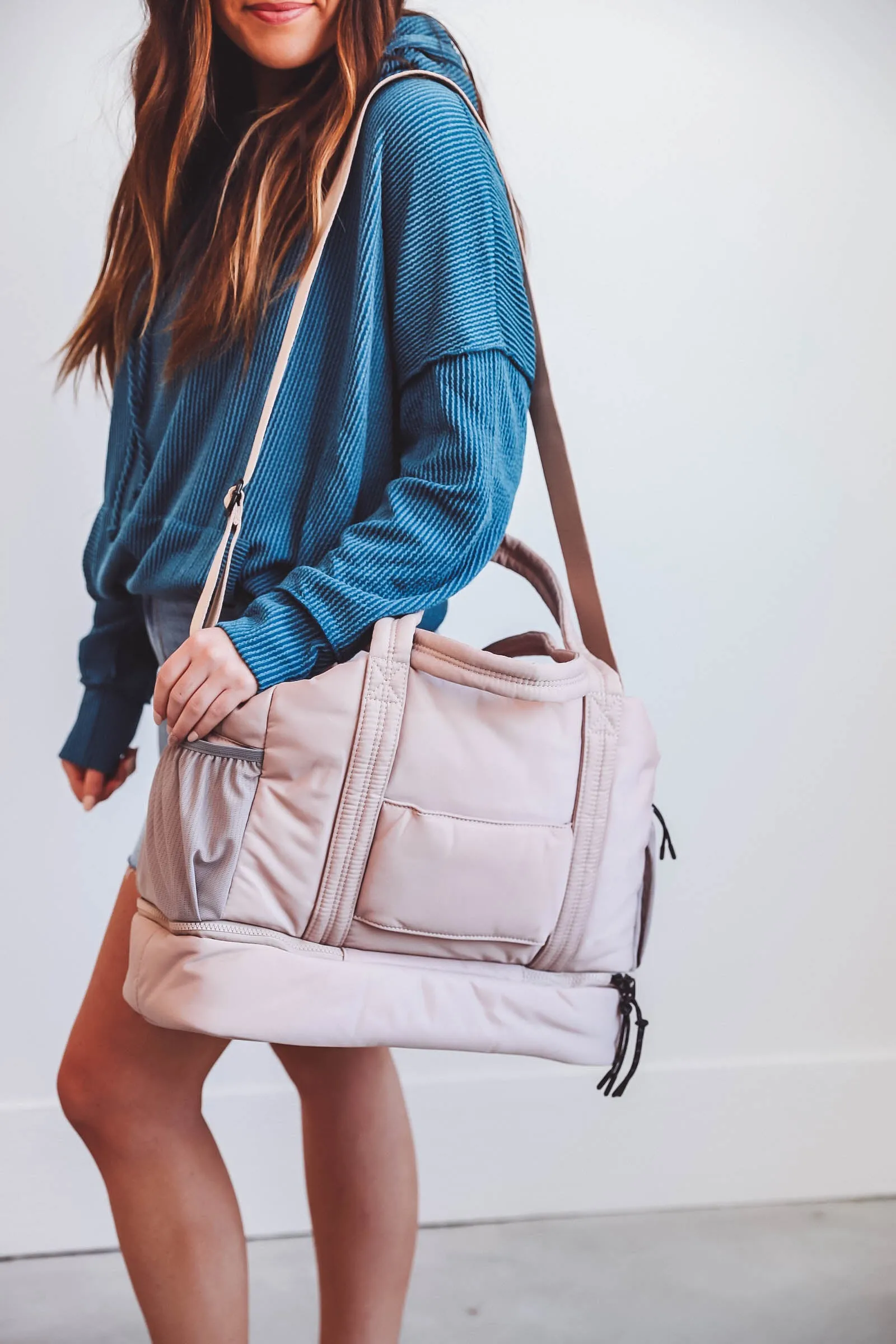 Brooke Puffy Duffle Bag-Ivory