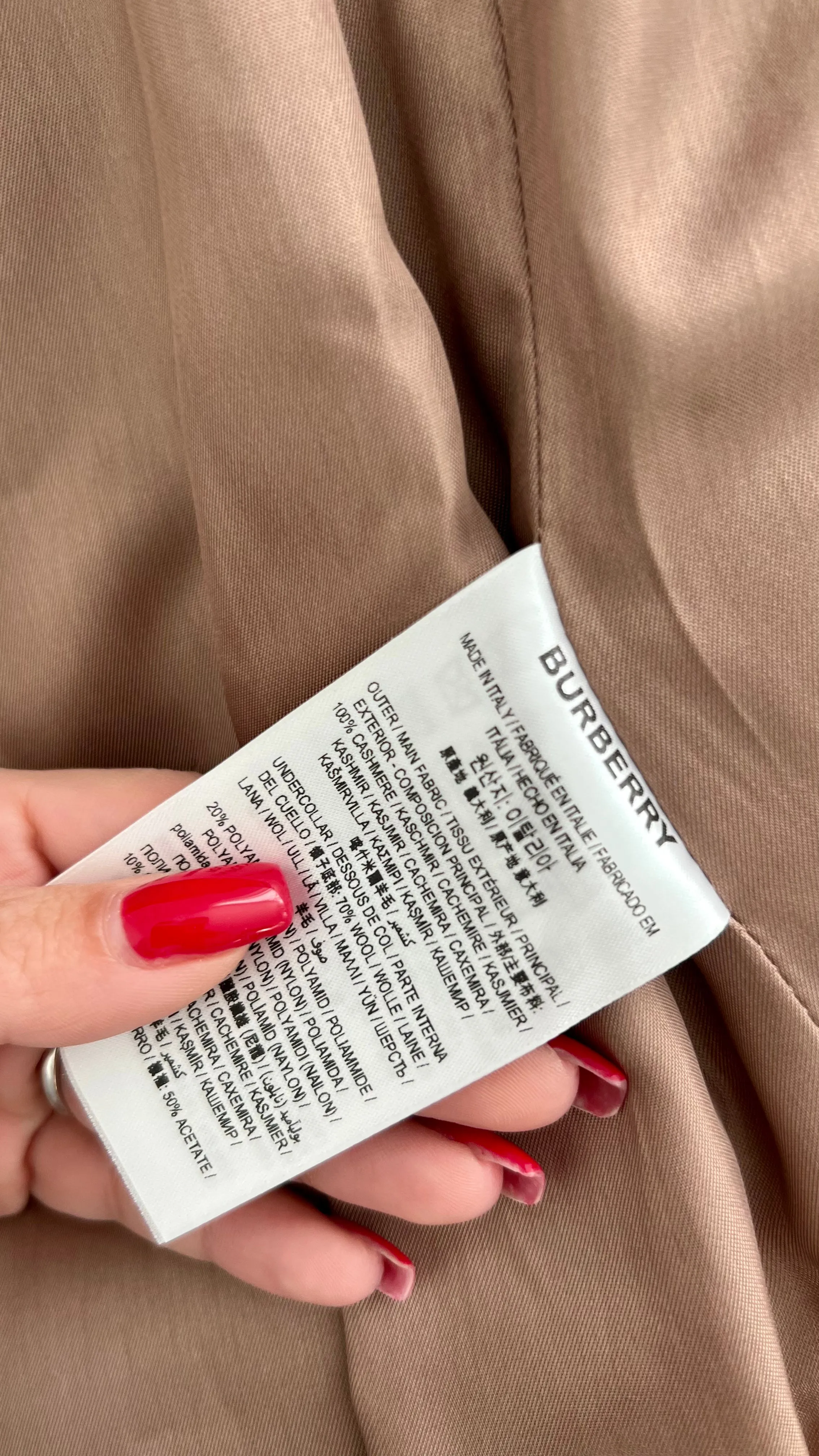 Burberry Regenerated Cashmere Trench Coat