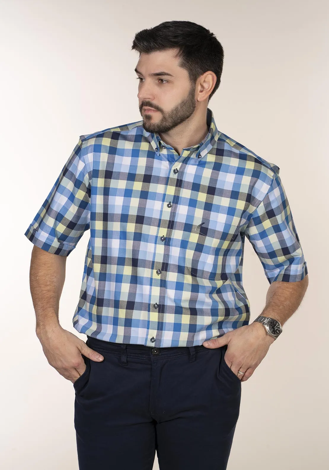 Casual Check Short Sleeve Shirt