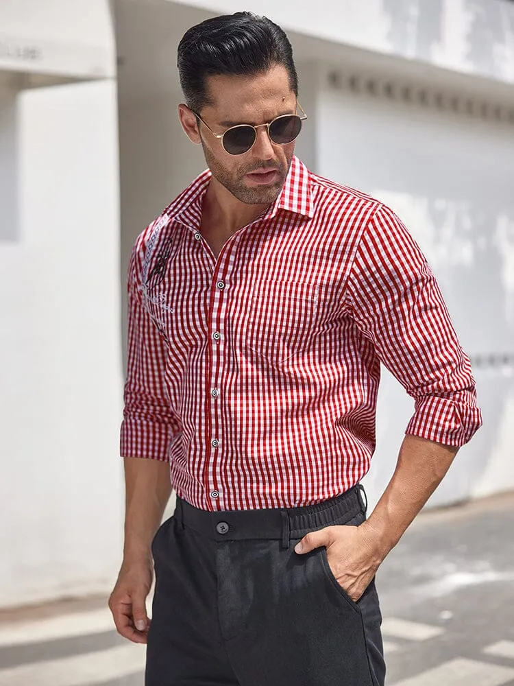 Casual Elegant Chequered Shirt