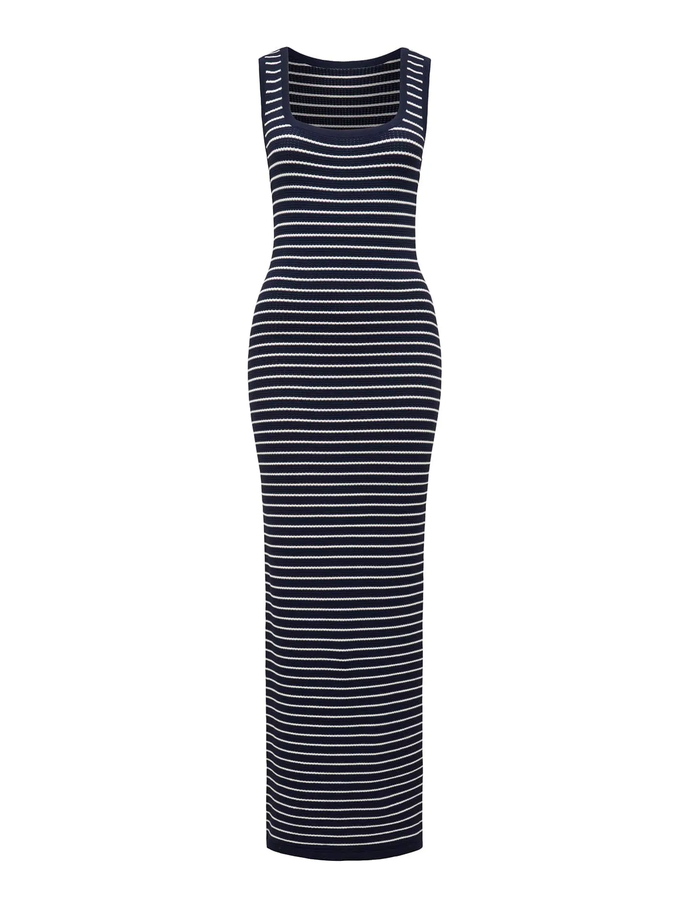 Chrissy Stripe Scoop Neck Dress