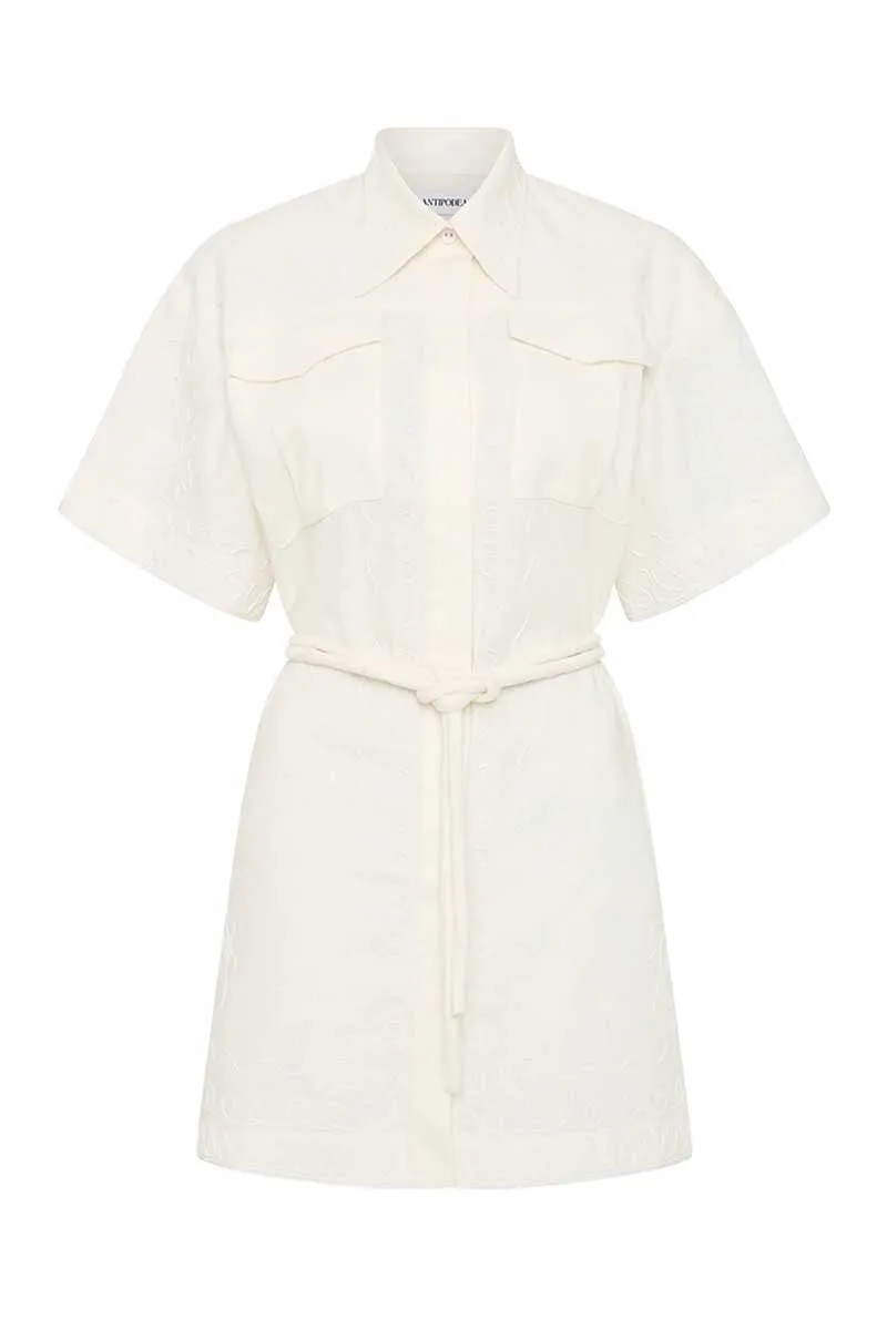 COBIE UTILITY DRESS-PEARL