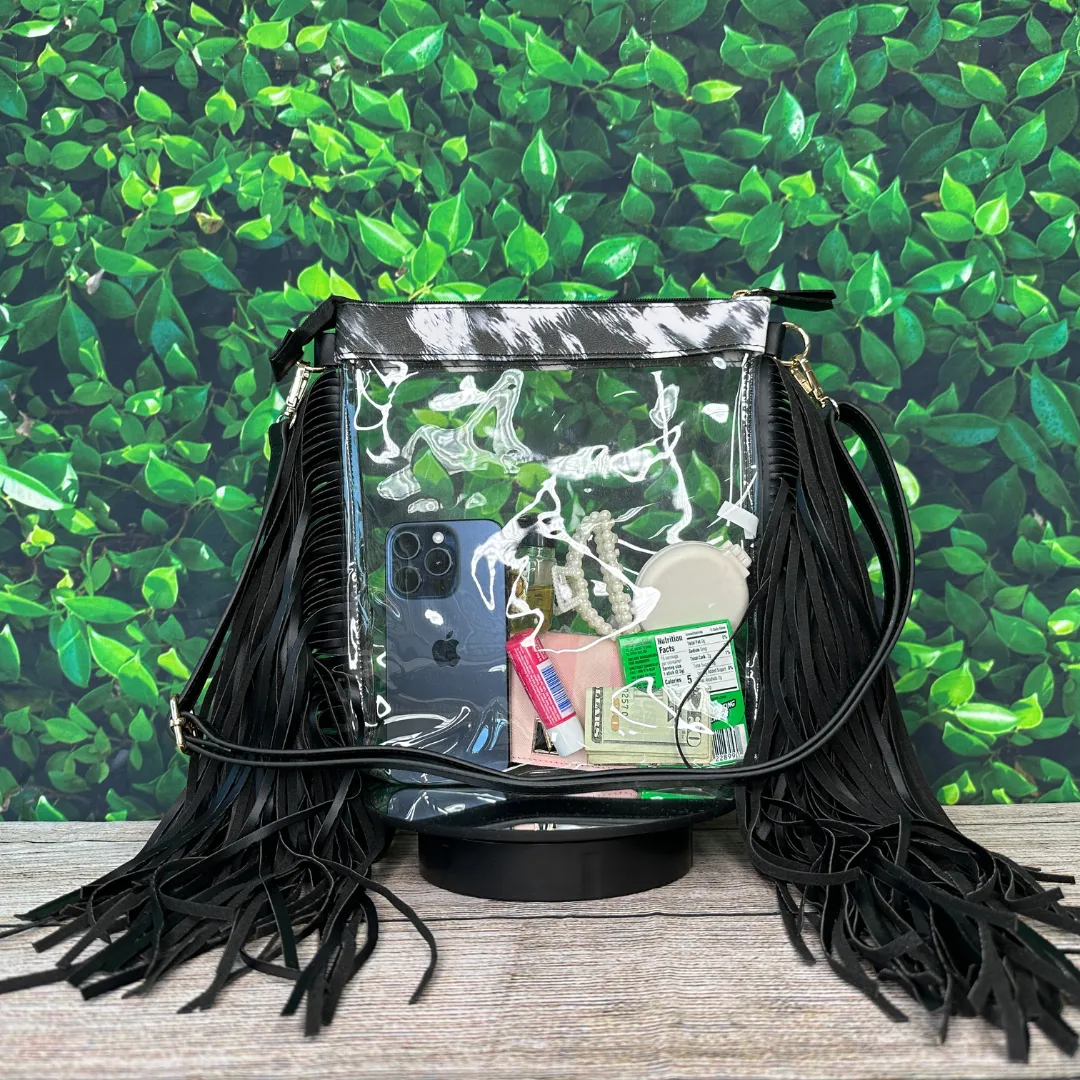 Cow Couture NGIL Clear Fringe Bag