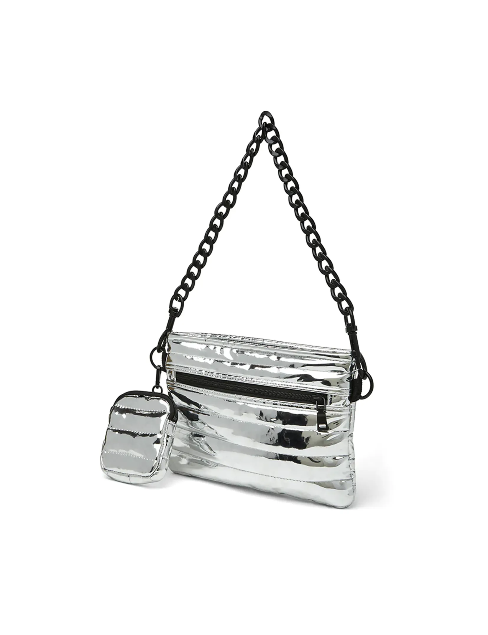 Downtown Crossbody, Silver Mirror