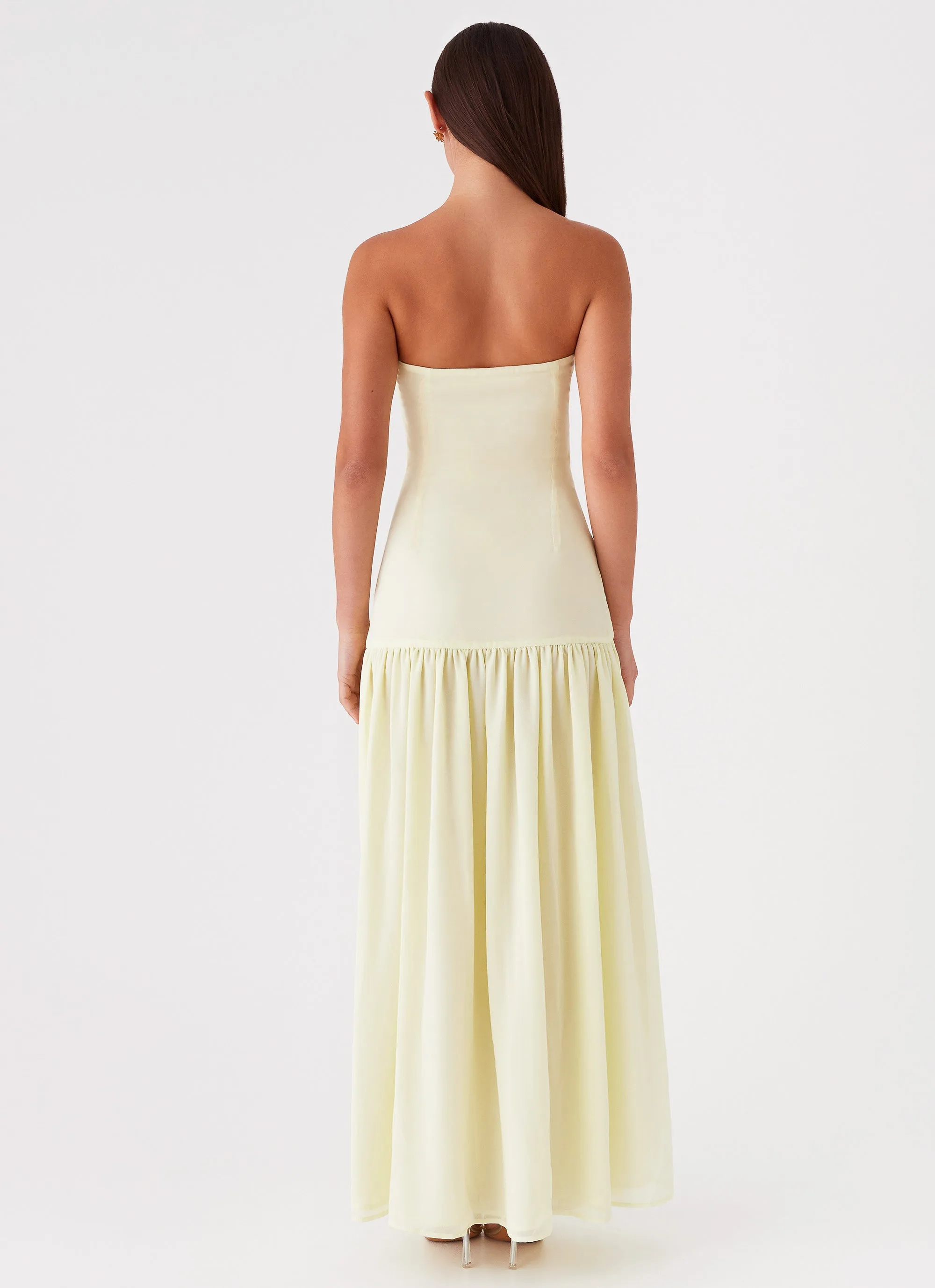 Eden Strapless Maxi Dress - Yellow