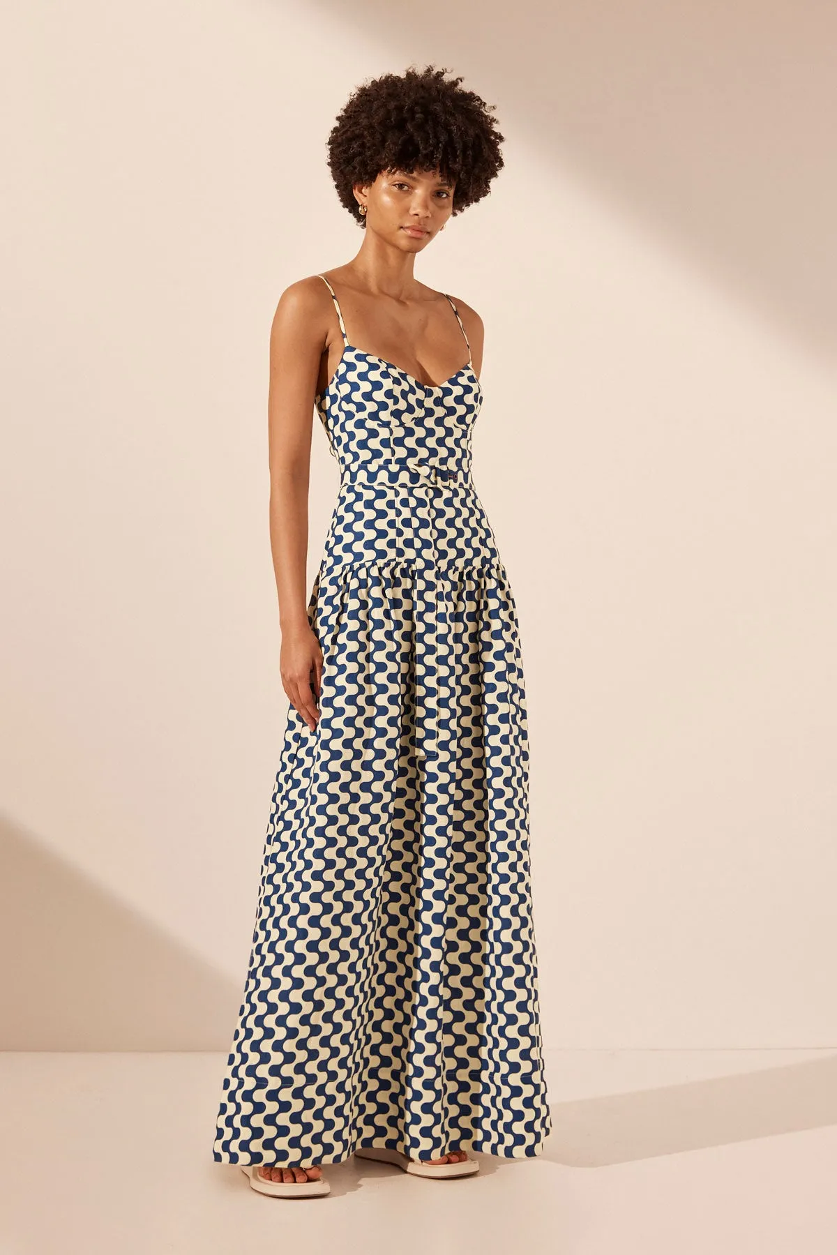 ERICA PANELLED BUSTIER MAXI DRESS