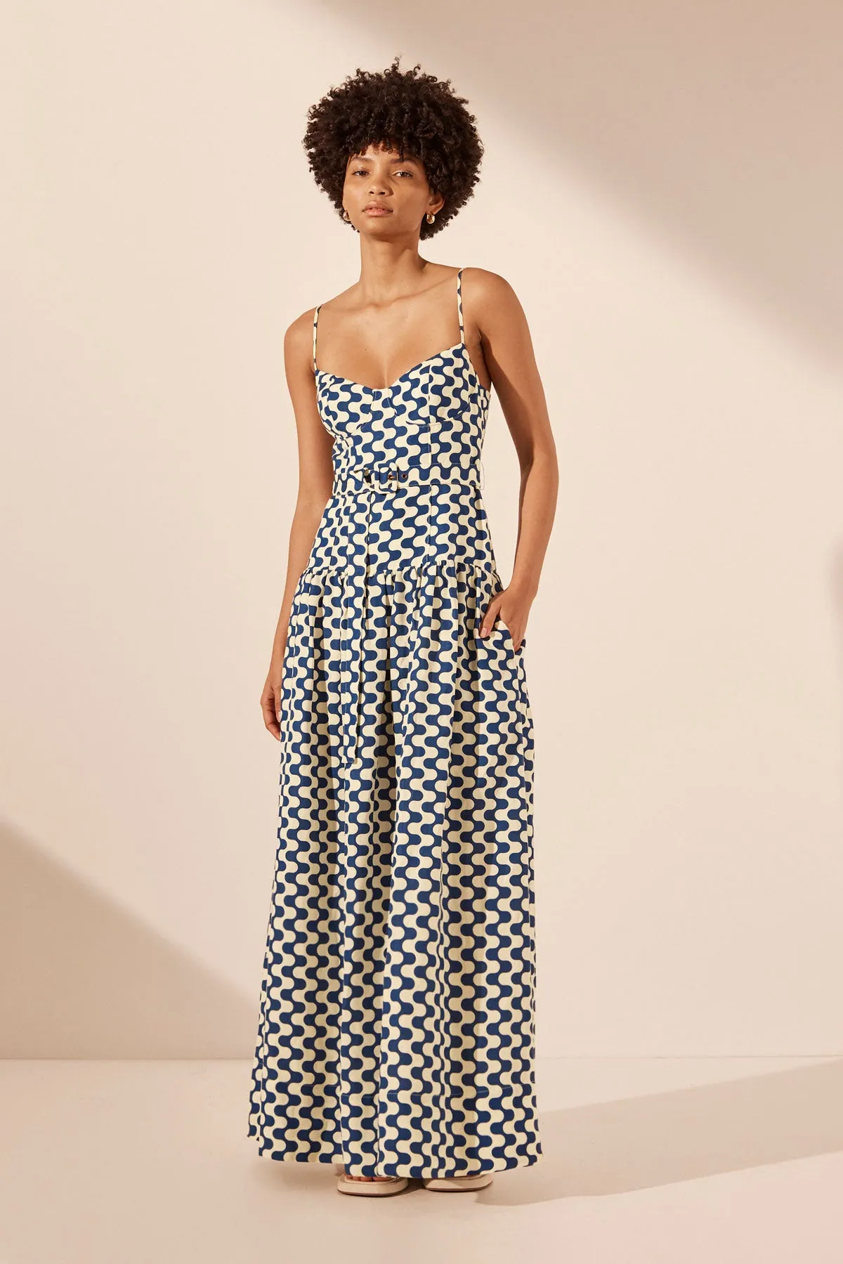 ERICA PANELLED BUSTIER MAXI DRESS