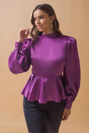 Favorite Days Midnight Woven Satin Top