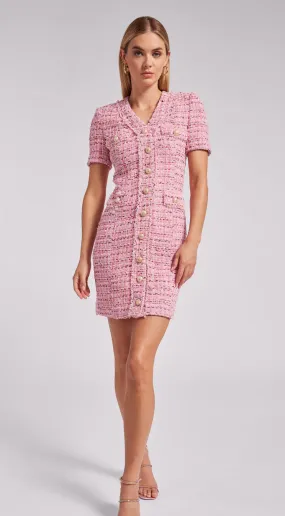 Generation Love - Anne Tweed Dress - Pink Melange