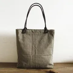 Handmade Waxed Canvas Tote Bag, Women Shopper Totes, School Bag, Big Pocket Bag