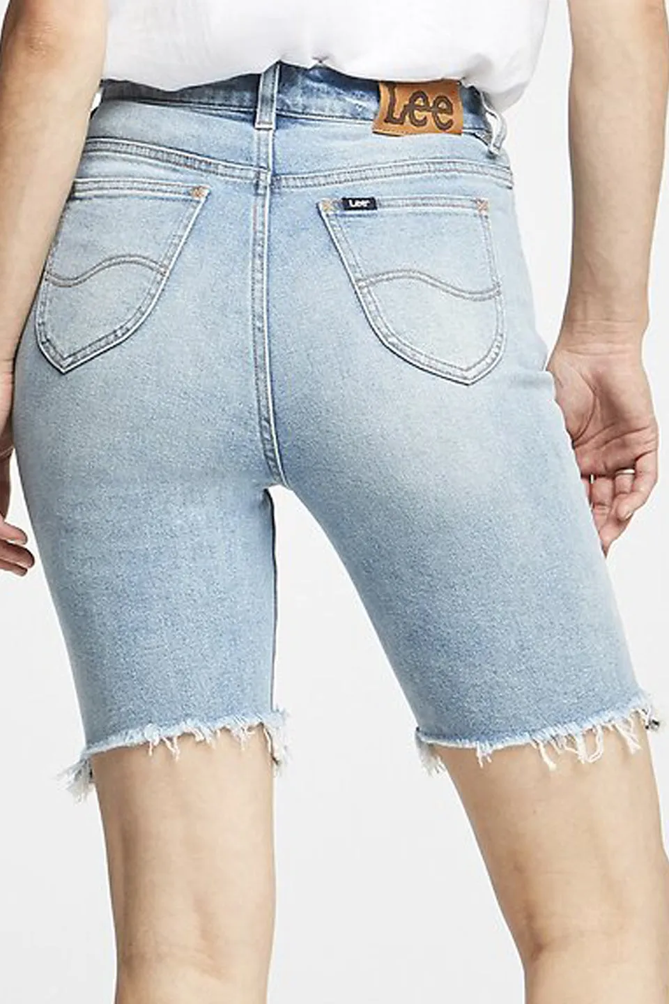 High Skinny Thigh Length Pale Blue Spirit Denim Short