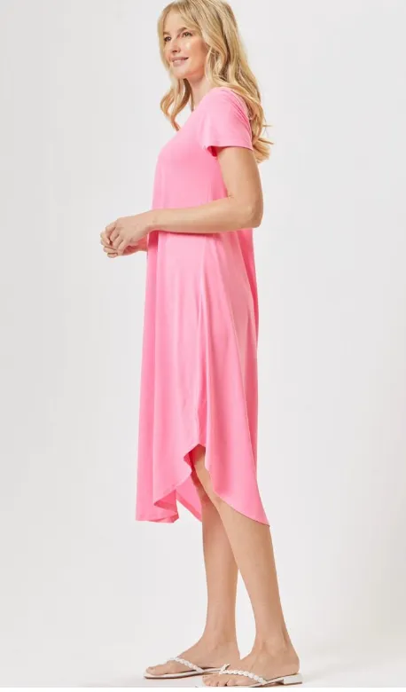 Hold Onto Hope Dress - Neon Pink