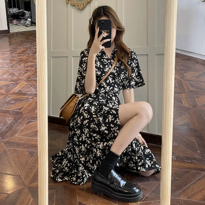 Irregular Floral Dress