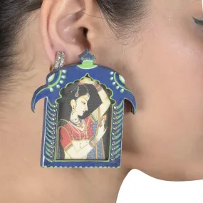 Jharokha Hand painted Earring