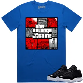 Jordan 11 Low Space Jam 11s Shirt to Match - RED BELONGS TO THE GAME