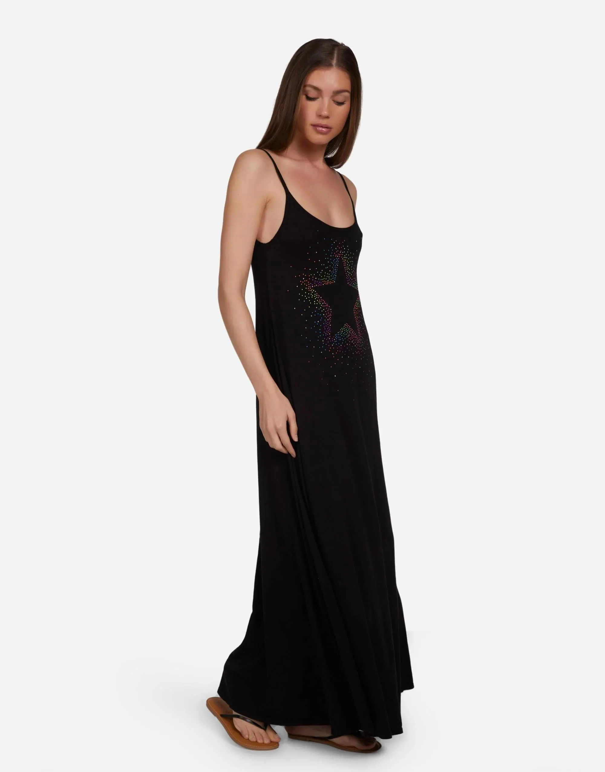 Lauren Moshi Berna Neon Stud Maxi Dress