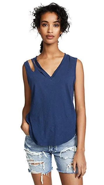 LNA Double Cut V Tank Top