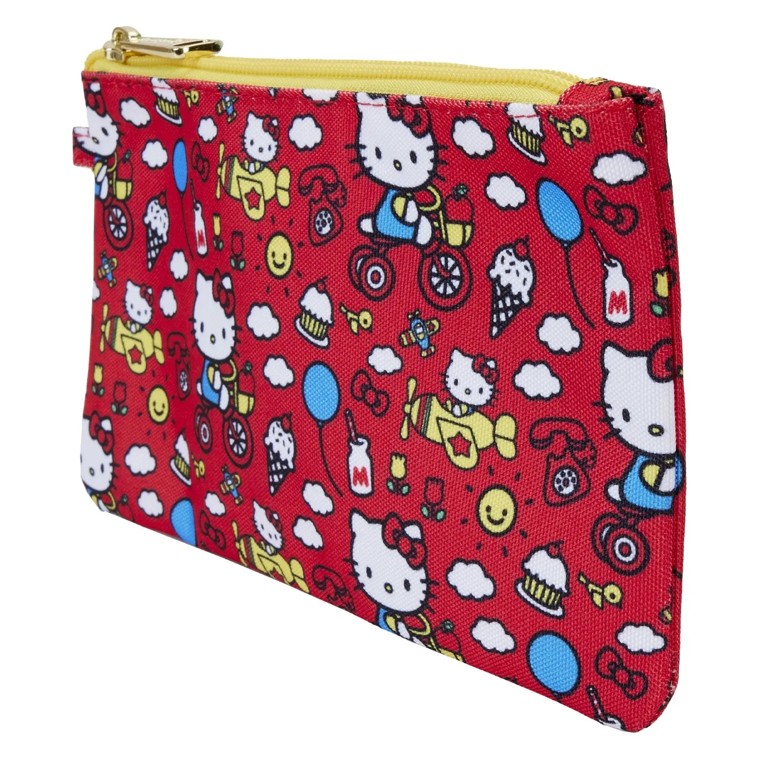 Loungefly Sanrio Hello Kitty 50th Anniversary Classic Allover Print Nylon Pouch Wristlet