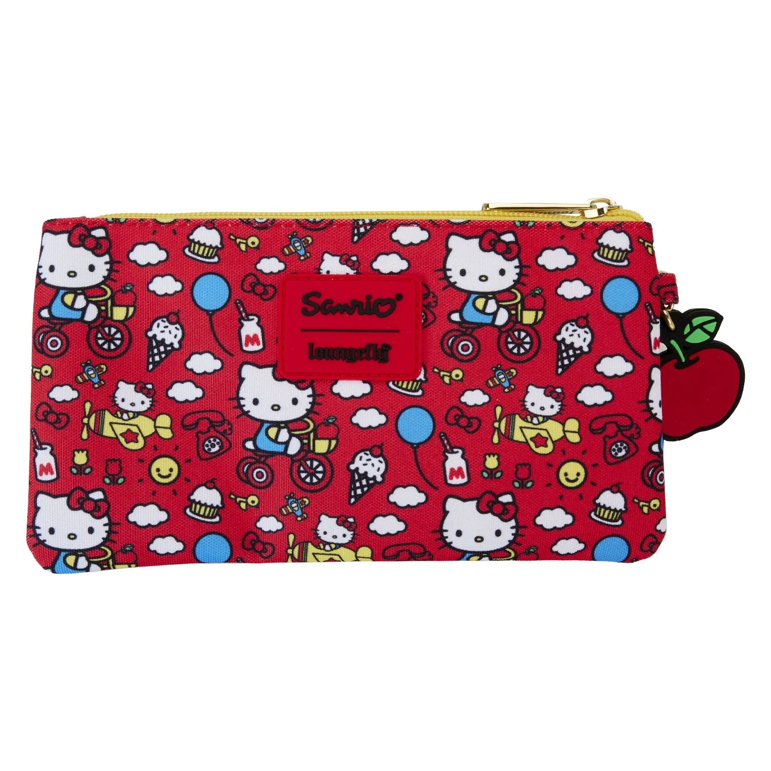 Loungefly Sanrio Hello Kitty 50th Anniversary Classic Allover Print Nylon Pouch Wristlet