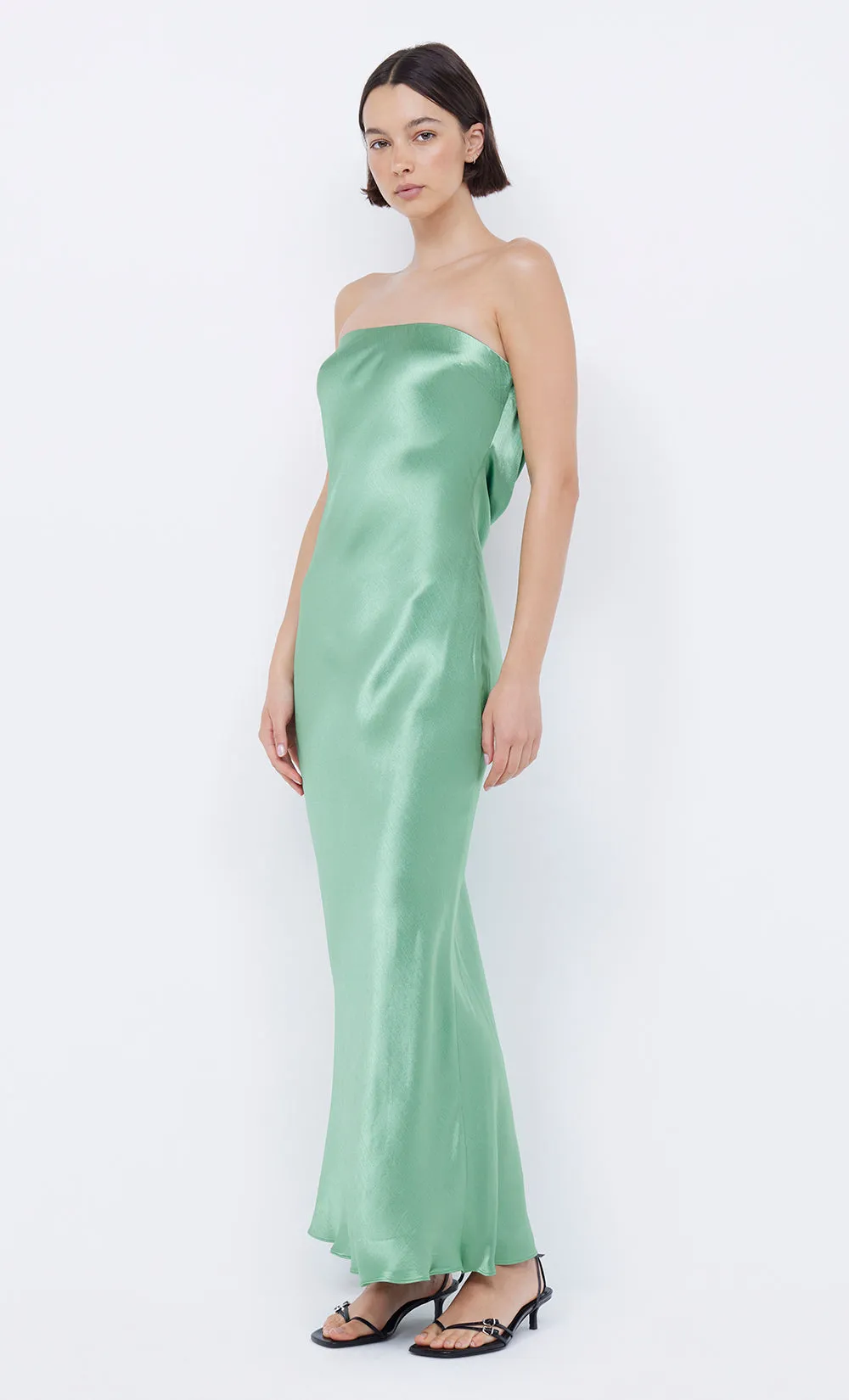 MOON DANCE STRAPLESS DRESS - GREEN APPLE