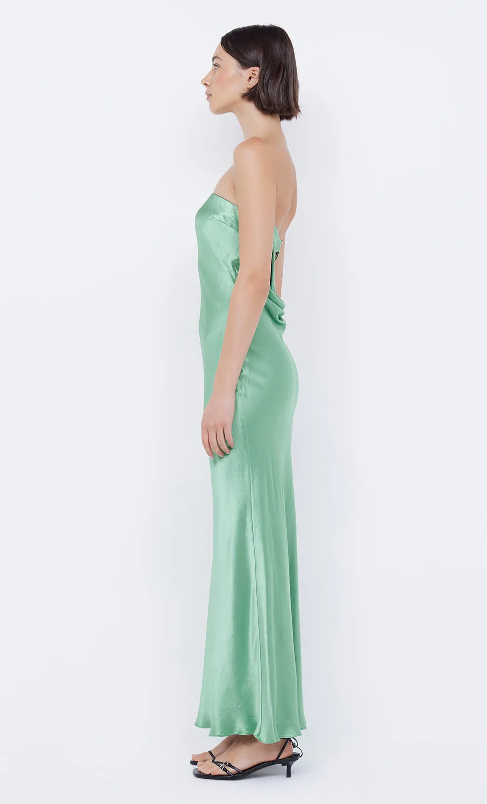 MOON DANCE STRAPLESS DRESS - GREEN APPLE