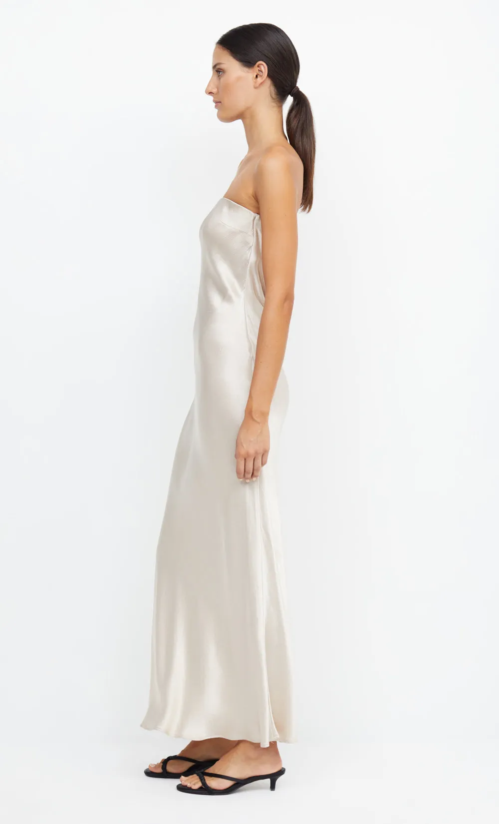 MOON DANCE STRAPLESS DRESS - SAND