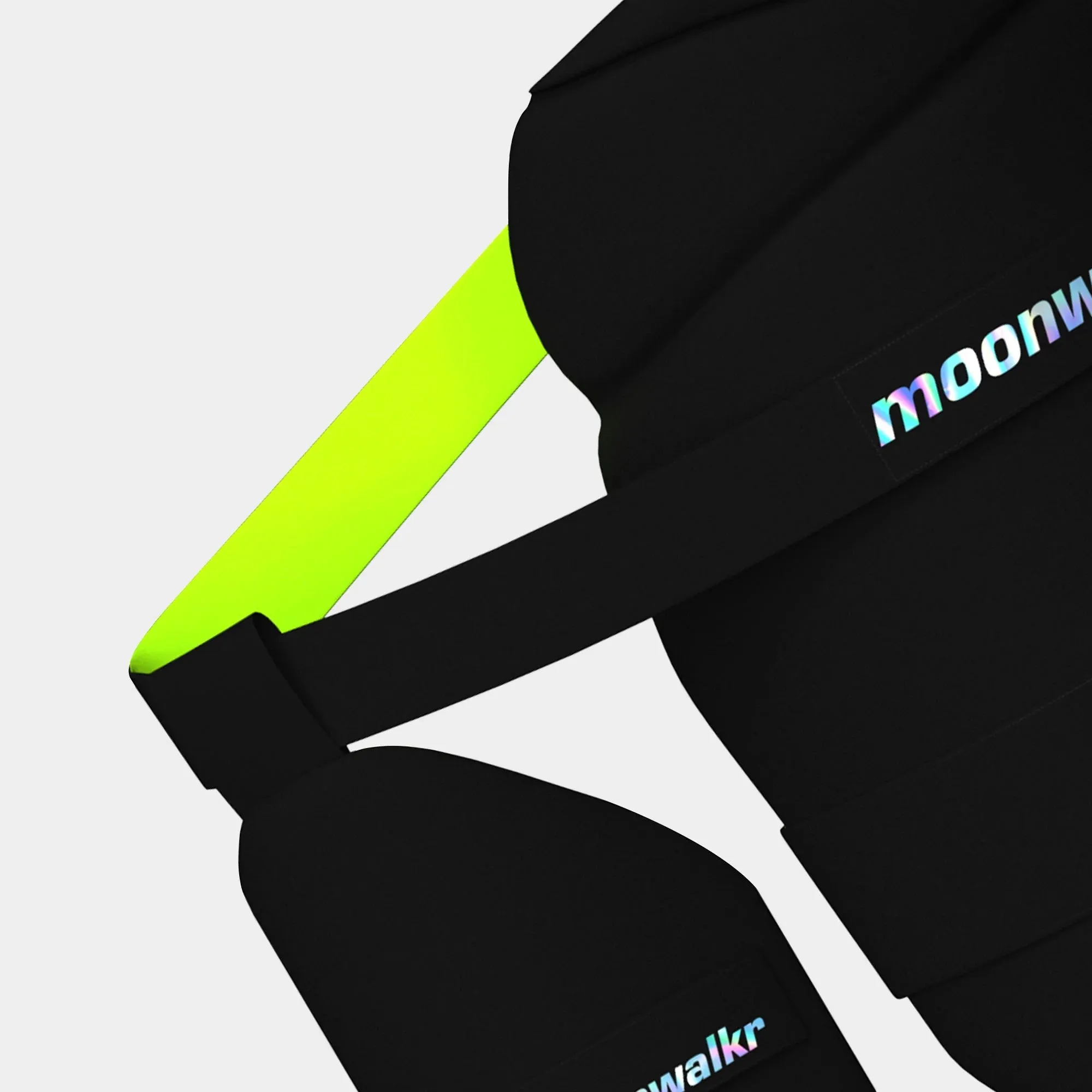 Moonwalkr Black Double Thigh Pads/Guard, Orange/Green Inside, M,L