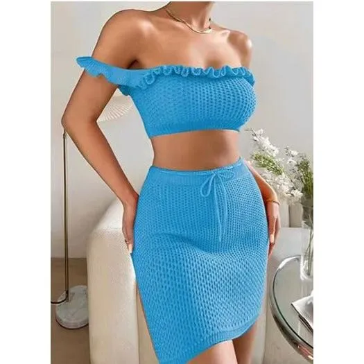 Off Shoulder Sexy Two Piece Set