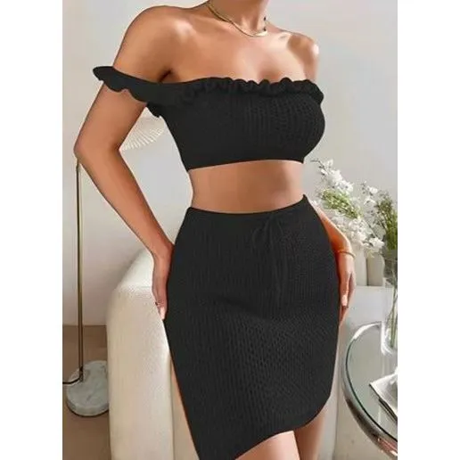 Off Shoulder Sexy Two Piece Set