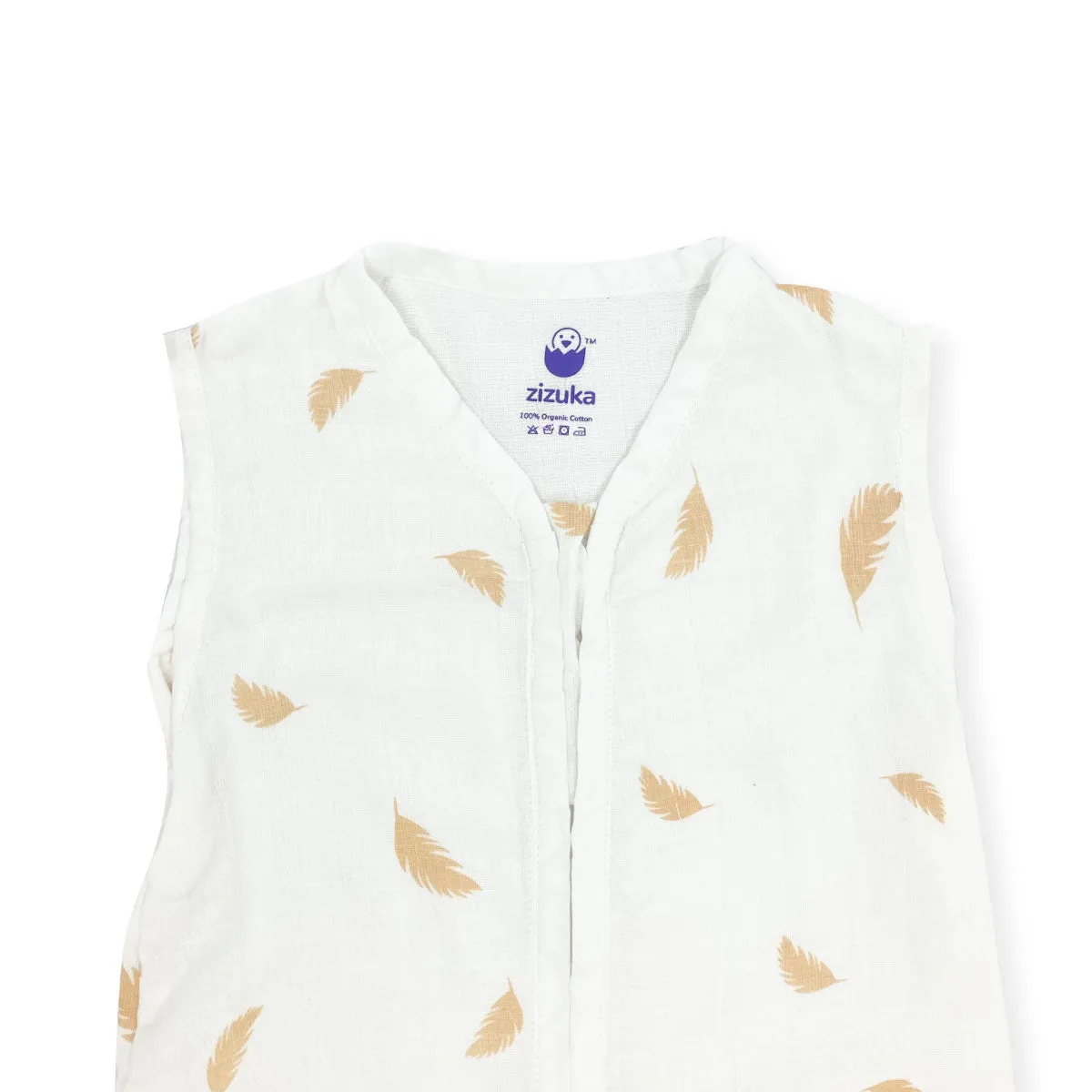 Organic Muslin Baby Sleeping Bag -Feather