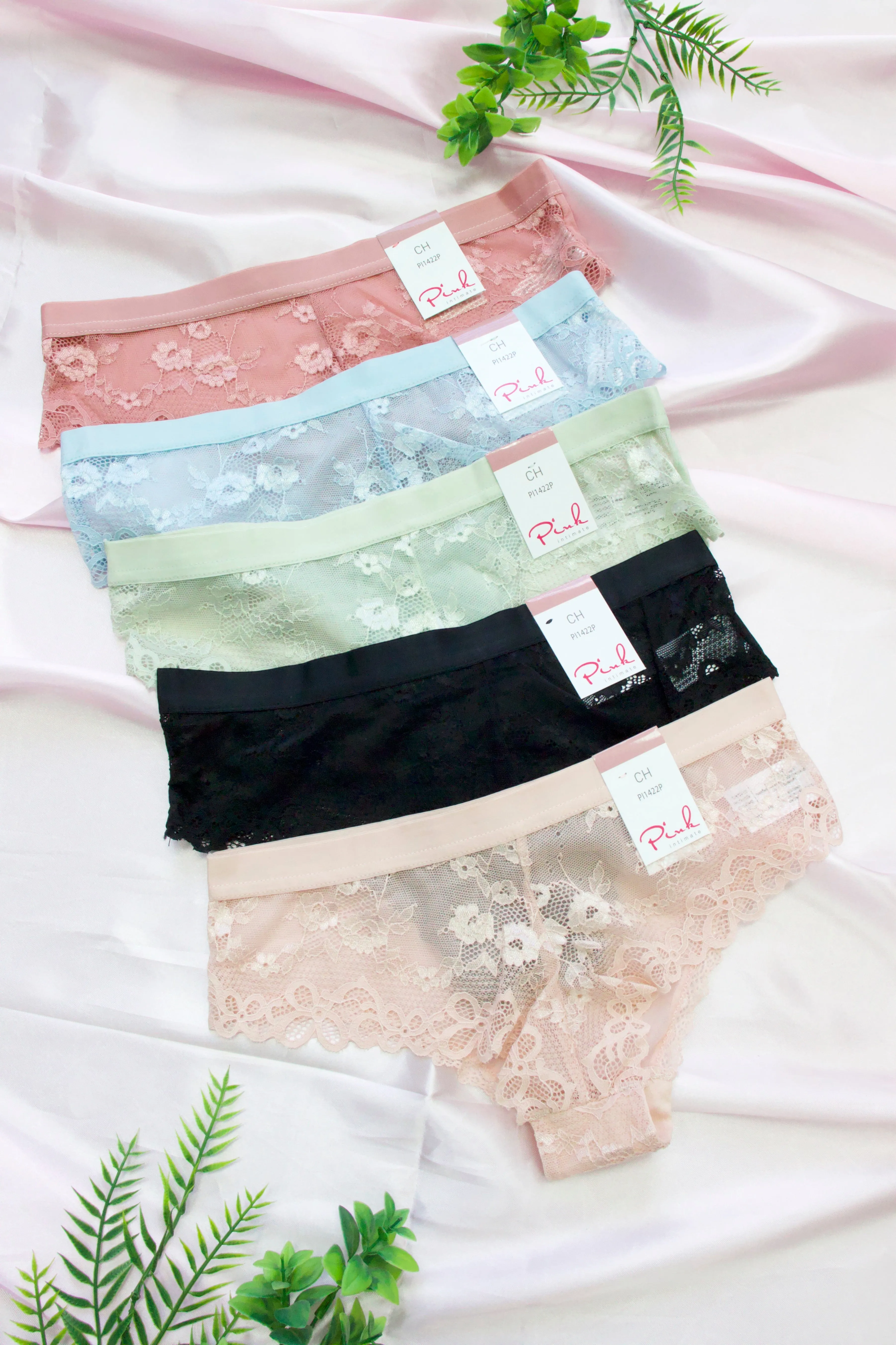 PANTY DE ENCAJE Y MESH COLORES PASTEL PI1422P