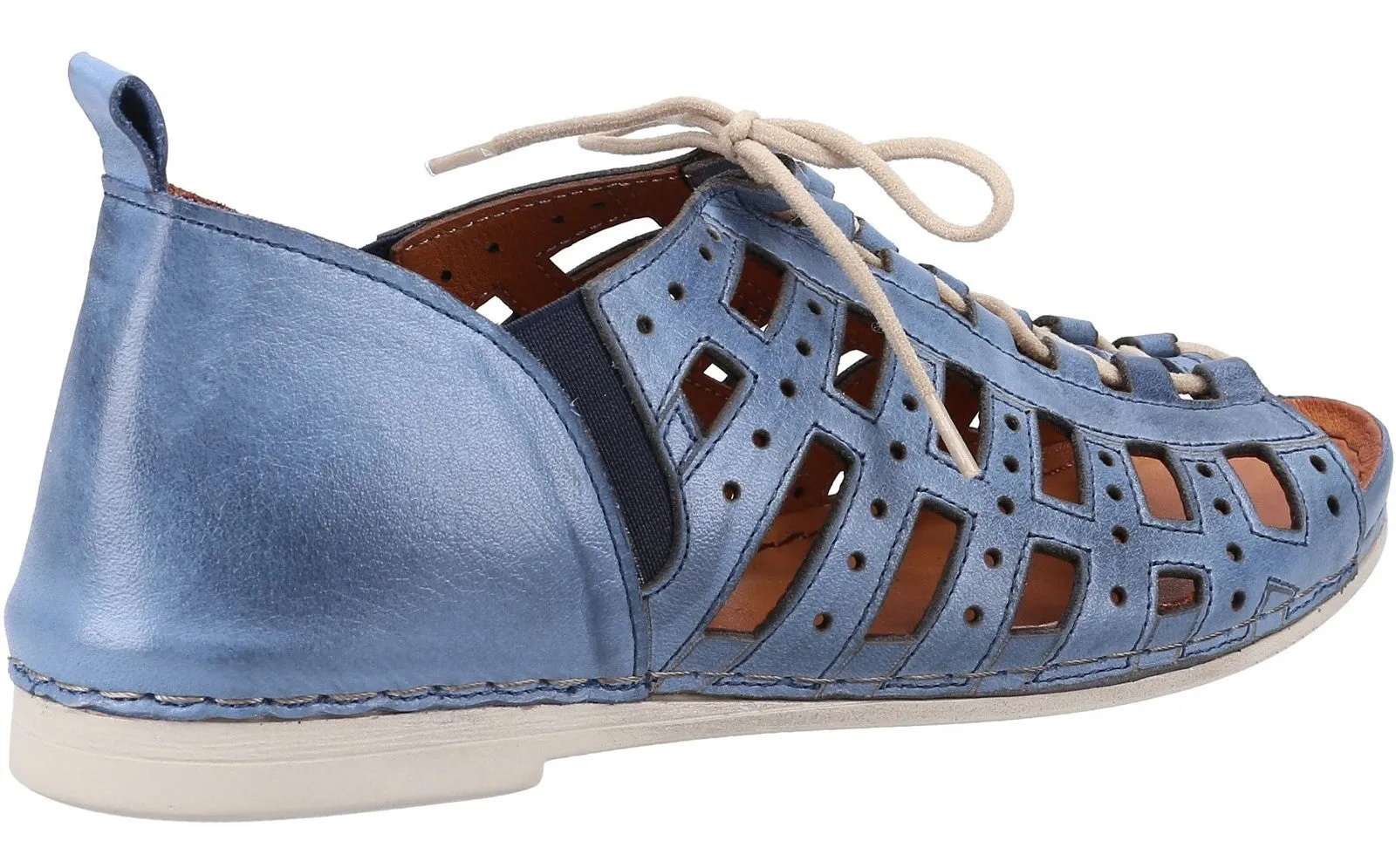 Riva Newport Womens Leather Lace Up Casual Shoe