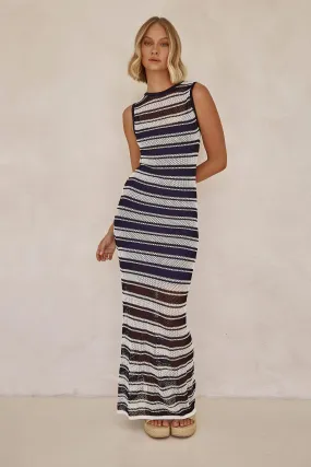 Rue Knit Maxi Dress (Navy)